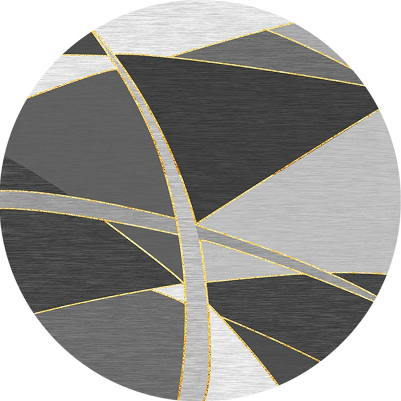 Komfort-Schlafzimmerteppich, mehrfarbig, mit geometrischem Druck, Polyester, rutschfeste Rückseite, schmutzabweisender Tep...