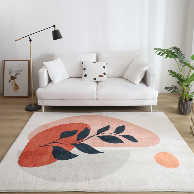 Komfort-Wohnzimmerteppich, mehrfarbiger Teppich mit Cartoon-Druck, rutschfeste Unterseite, haustierfreundlicher Teppich Cl...