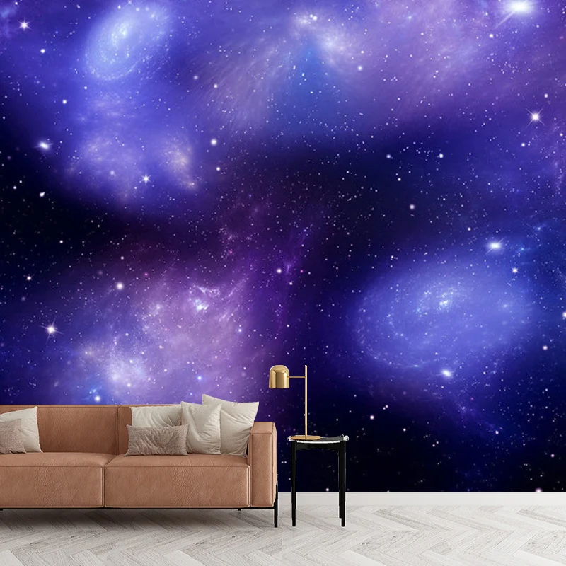 Lila minimalistische Wandkunst, individuelle Größe, Nebel-Wandtapete für Akzentwände Clearhalo