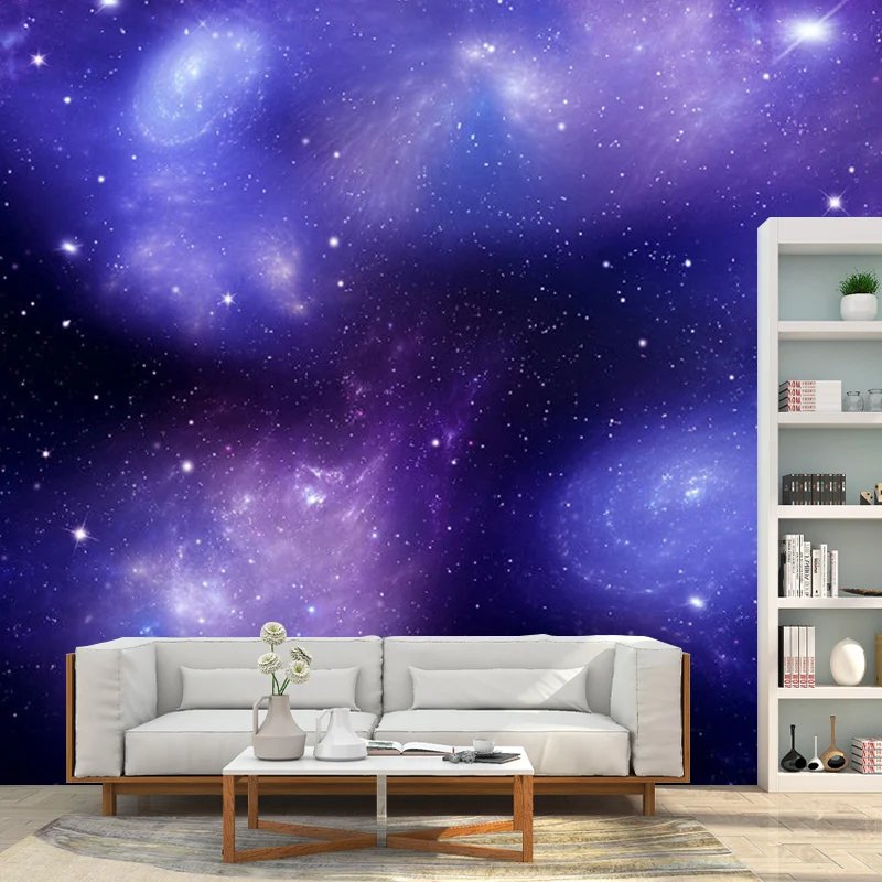 Lila minimalistische Wandkunst, individuelle Größe, Nebel-Wandtapete für Akzentwände Clearhalo