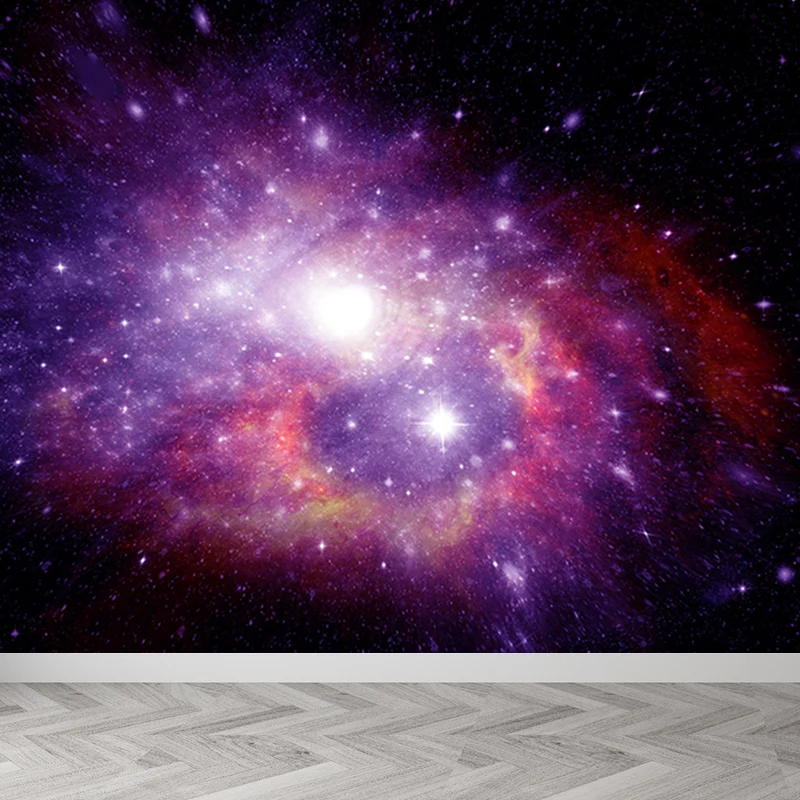 Lila schwarze Loch-Wandtapete zur Dekoration moderner Wohnzimmer-Wandverkleidung Clearhalo