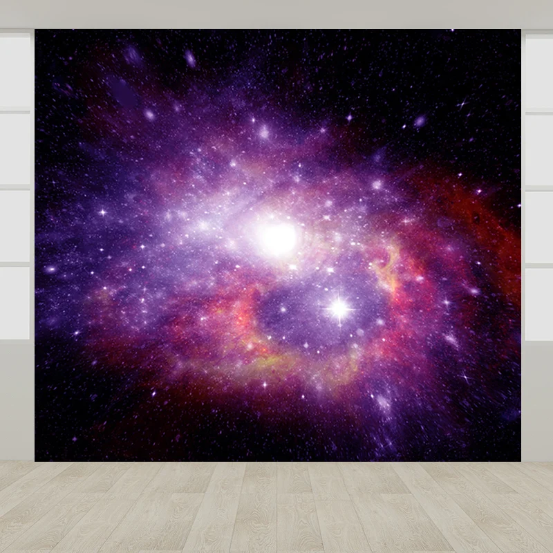 Lila schwarze Loch-Wandtapete zur Dekoration moderner Wohnzimmer-Wandverkleidung Clearhalo