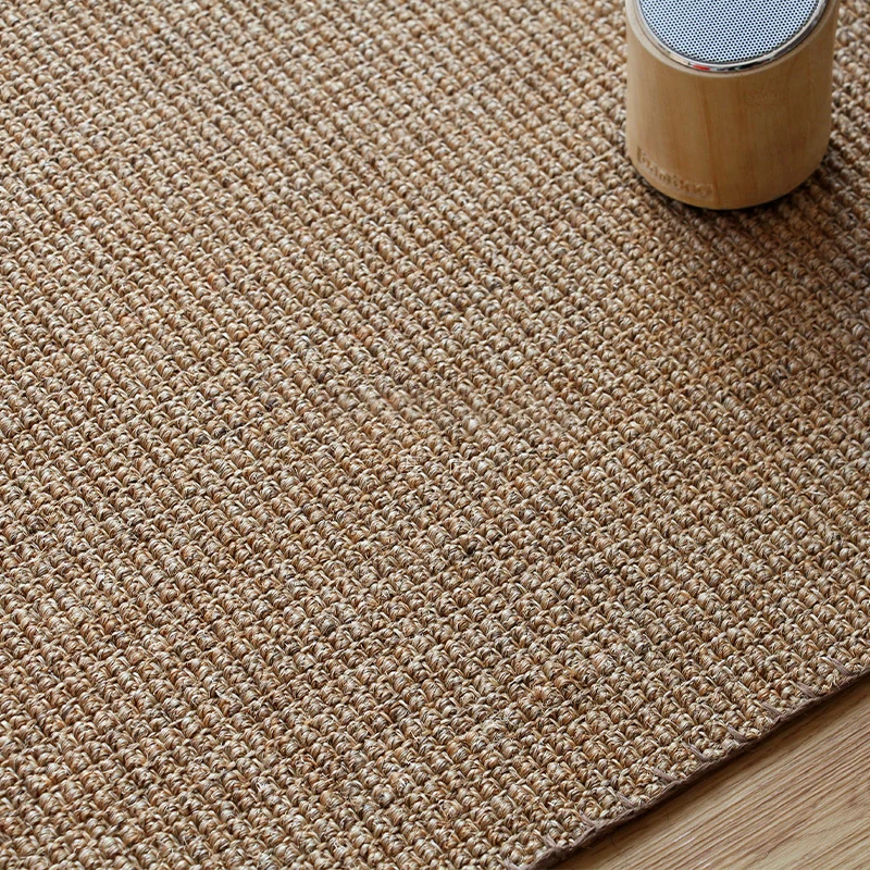 Lodge Home Teppich, hellbraun, einfarbig, Sisal-gewebt, haustierfreundlich, maschinenwaschbar, rutschfester Teppich Clearhalo