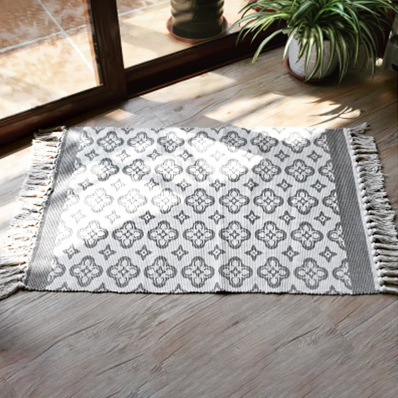 Lässiger, böhmischer Teppich, mehrfarbiger geometrischer Teppich, haustierfreundlicher Teppich für einen tollen Raum Clear...