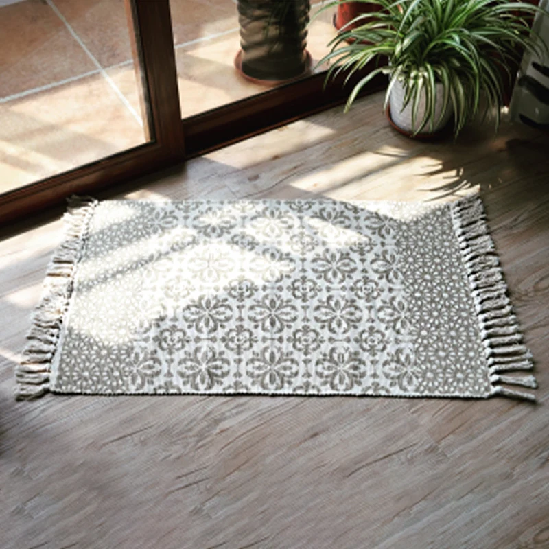 Lässiger, böhmischer Teppich, mehrfarbiger geometrischer Teppich, haustierfreundlicher Teppich für einen tollen Raum Clear...
