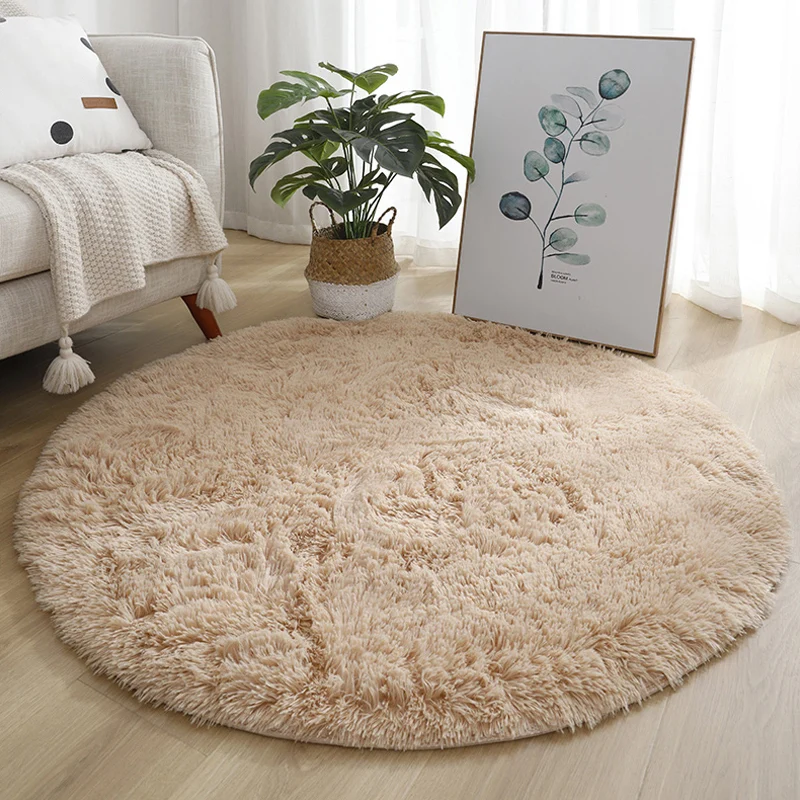 Lässiger Heimdekor-Teppich, mehrfarbiger Teppich mit Batikmuster, Kunstwolle, waschbarer Teppich mit rutschfester Rückseit...