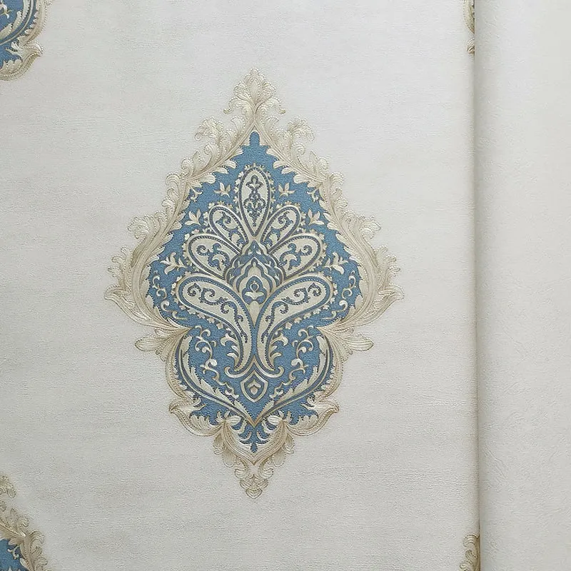 Medaillon-Jacquard-Tapetenrolle, nostalgische 3D-geprägte Wanddekoration sanften Farben Clearhalo