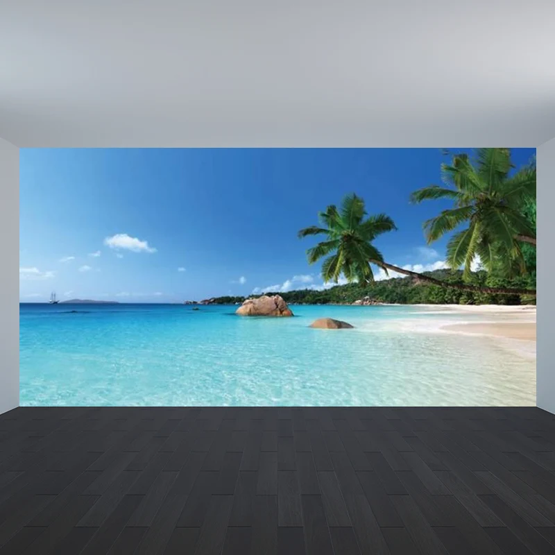 Meereswandbild-Tapete, modernistische, ruhige Naturlandschaft, Wandverkleidung hellen Farben Clearhalo