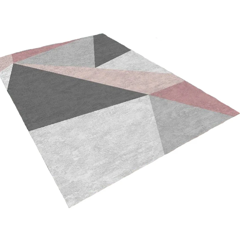Mehrfarbiger Deko-Teppich, moderner, geometrisch gemusterter Teppich, Polyester, haustierfreundlich, rutschfester Innentep...