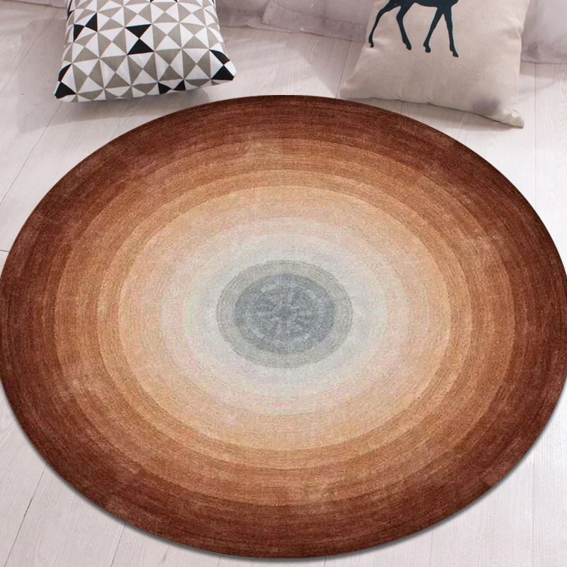 Mehrfarbiger Heimteppich mit Ombre-Muster, maschinenwaschbarer Polyester-Teppich mit rutschfester Rückseite Clearhalo