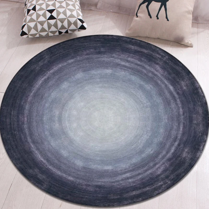 Mehrfarbiger Heimteppich mit Ombre-Muster, maschinenwaschbarer Polyester-Teppich mit rutschfester Rückseite Clearhalo