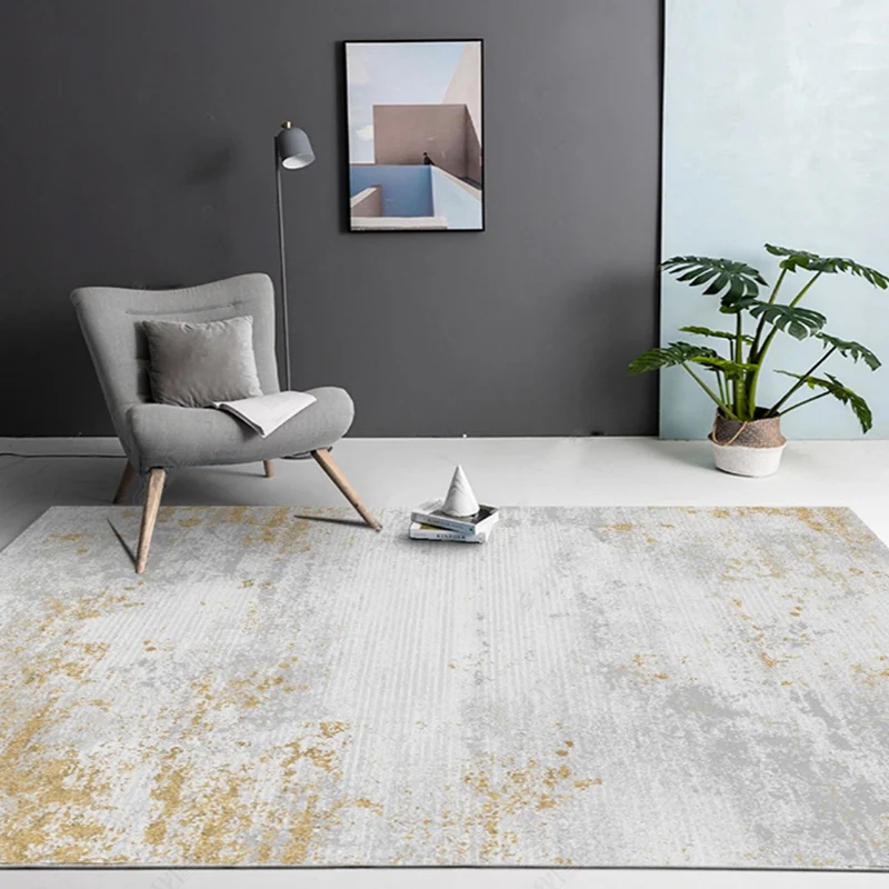 Mehrfarbiger Shabby-Chic-Teppich, abstrakter Polypropylen-Teppich, haustierfreundlich, waschbar, rutschfester Teppich für...