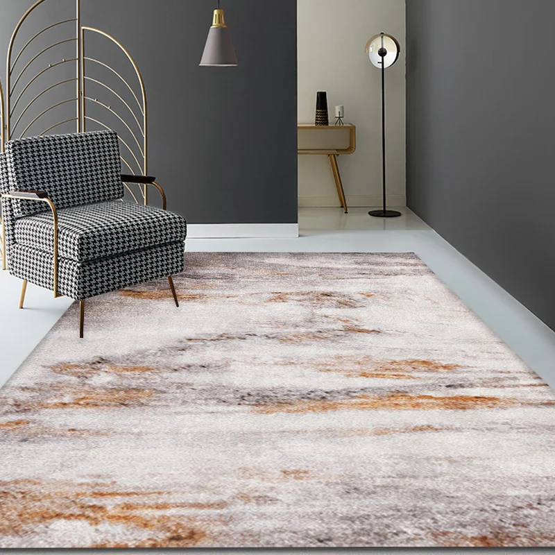 Mehrfarbiger Shabby-Chic-Teppich, abstrakter Polypropylen-Teppich, haustierfreundlich, waschbar, rutschfester Teppich für...
