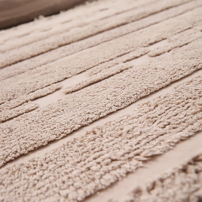 Mehrfarbiger Streifen-Teppich aus Baumwolle, Western-Teppich, waschbarer, schmutzabweisender, pflegeleichter Teppich für S...