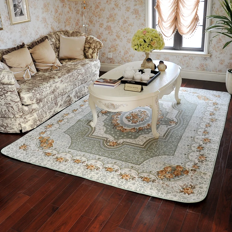 Mehrfarbiger Teppich mit Blumenmuster, Baumwollmischung, Vintage-Innenteppich, rutschfeste Unterseite, haustierfreundliche...