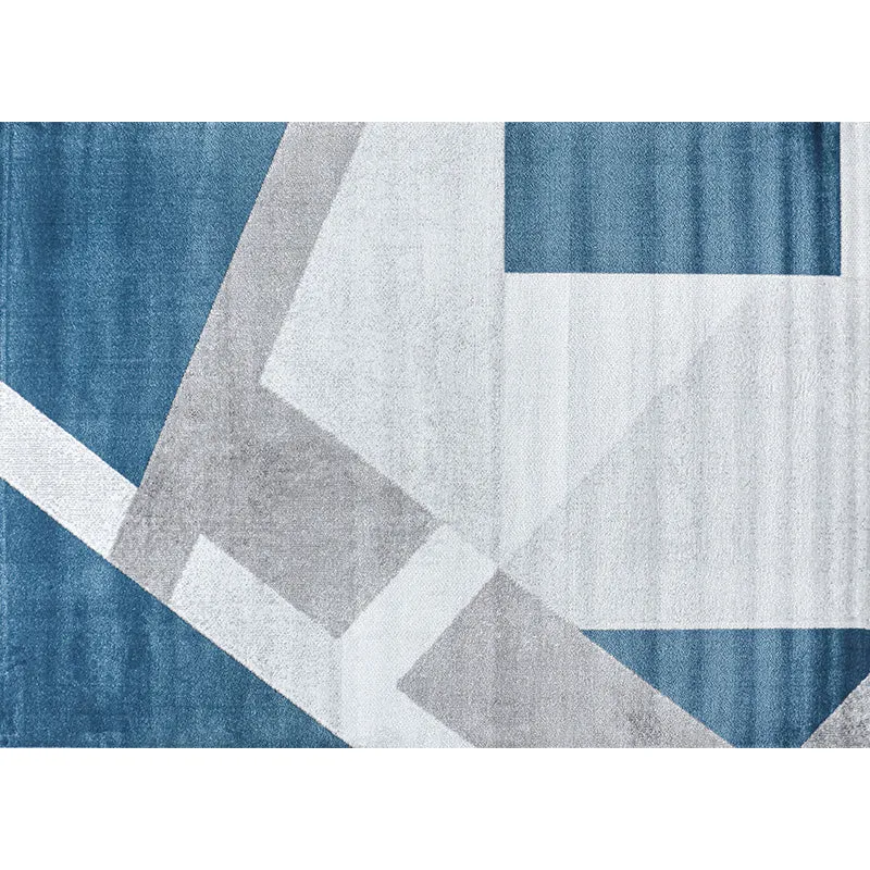 Mehrfarbiger Teppich mit geometrischem Druck, Polypropylen, moderner Teppich, maschinenwaschbar, rutschfeste Rückseite, sc...
