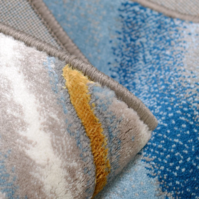 Mehrfarbiger Wohnzimmerteppich mit nordischem geometrischem Druck, Polyester, haustierfreundlich, waschbarer Teppich Clear...