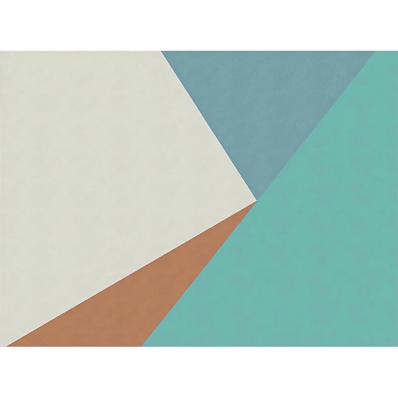 Mid-Century Triangle Murals Tapete Blau und Grün, wasserfeste Wanddekoration für das Esszimmer Clearhalo