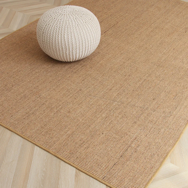 Minimaler, einfarbiger Teppich, mehrfarbiger Lodge-Teppich, rutschfester, maschinenwaschbarer, haustierfreundlicher Sisal-...