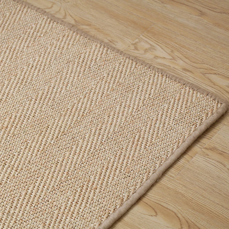 Minimaler, einfarbiger Teppich, mehrfarbiger Lodge-Teppich, rutschfester, maschinenwaschbarer, haustierfreundlicher Sisal-...