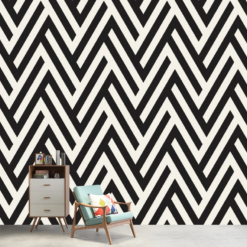 Minimalistische geometrische Wandgemälde, schwarz-gelbe Schlafzimmer-Wandkunst, nach Maß Clearhalo