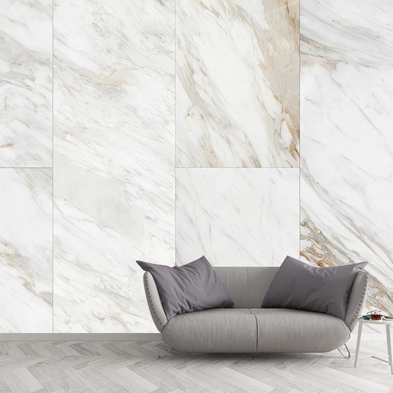 Minimalistisches Marmor-Wandbild grauer Wohnzimmer-Wandkunst, personalisierte Größe verfügbar Clearhalo
