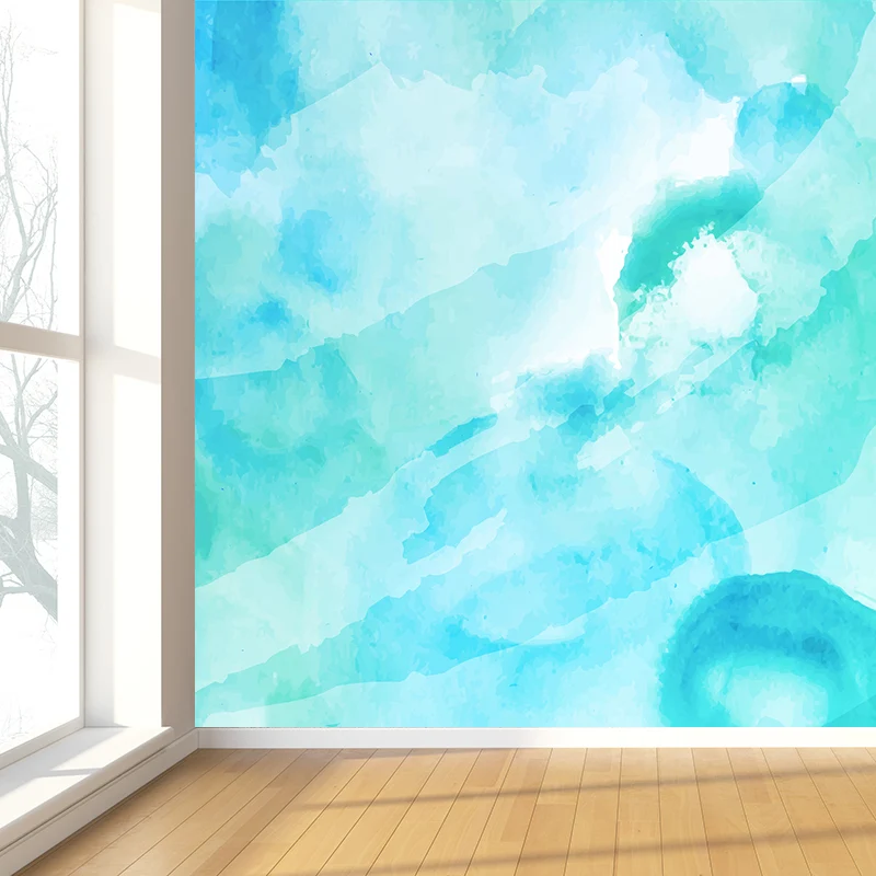 Moderne abstrakte Wandtapete für Schlafzimmer, individuelle Wandverkleidung Pastellfarben Clearhalo