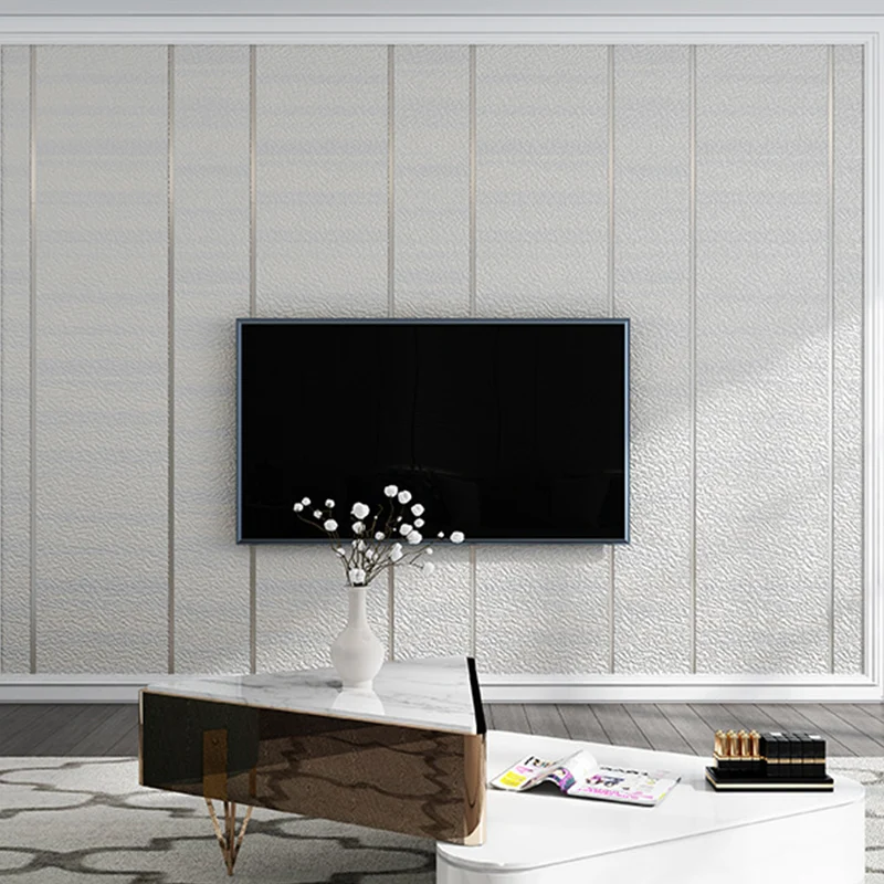 Moderne, dunkle Farbflock-Tapete, glitzernde, solide, feuchtigkeitsbeständige Wandverkleidung für das Wohnzimmer Clearhalo
