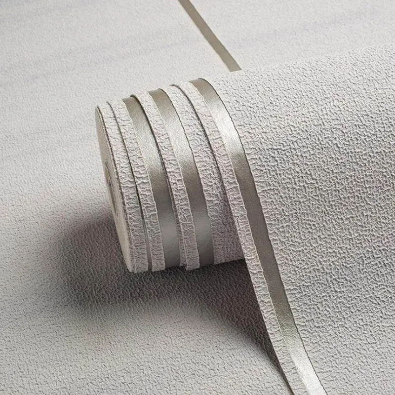 Moderne, dunkle Farbflock-Tapete, glitzernde, solide, feuchtigkeitsbeständige Wandverkleidung für das Wohnzimmer Clearhalo
