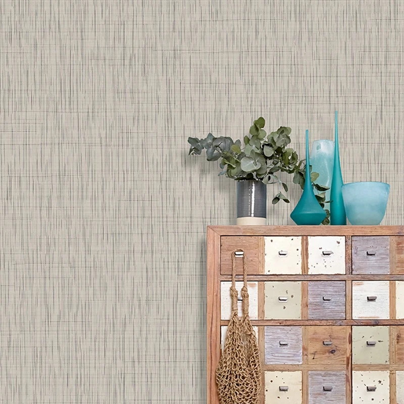 Moderne strukturierte Streifentapete, schmutzabweisende, nicht verklebte Wandverkleidung, 33 Fuß x 20,5 Zoll Clearhalo