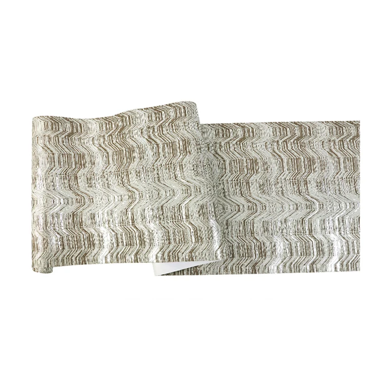 Moderne Wellenlinien-Tapete für das Wohnzimmer, 33 Fuß L x 20,5 Zoll B, Wanddekoration Braun-Beige Clearhalo