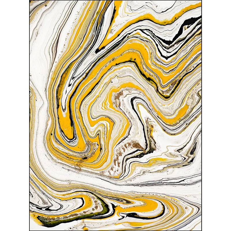 Moderner Teppich mit Aquarellmuster, gelber Polyester-Teppich, rutschfester, haustierfreundlicher, waschbarer Teppich für...