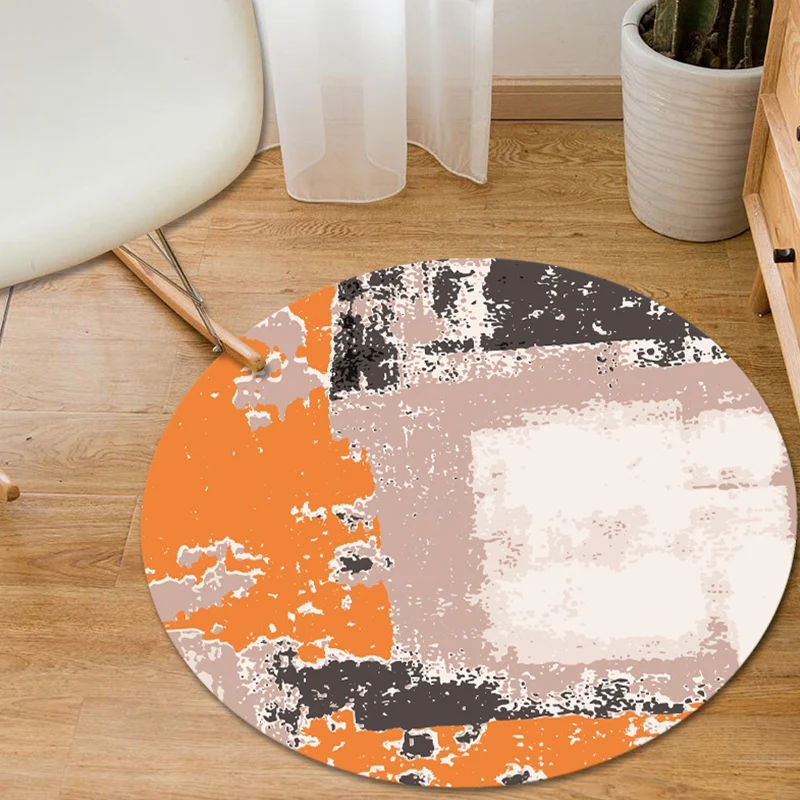 Moderner Wohnzimmerteppich Schwarz und Orange mit grafischem Nationalflaggen-Aufdruck, Polyester, haustierfreundlicher Tep...
