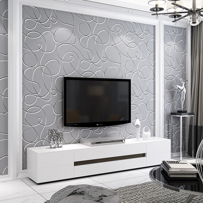 Modernistische Tapete mit Wirbelmuster, pastellfarbene, unbeklebte Wandkunst für das Wohnzimmer Clearhalo