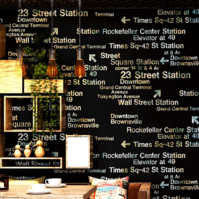Modische und originelle 3D-Effekt-Tapete mit englischen Buchstaben und Vokabeln, nicht geklebt, 20,5" x 31' Clearhalo