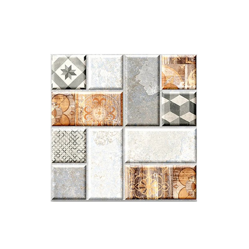 Mosaikfliesen-Tapetenpaneel-Set, Pick-Up-Sticks, Vintage-Küchen-Wanddekoration, 7,8 m² (18 Stück) Clearhalo