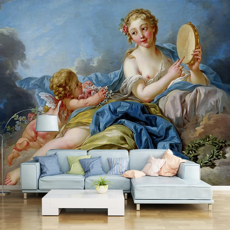 Muse Terpsichore Wandgemälde, klassische, feuchtigkeitsbeständige Wohnzimmer-Wandkunst, personalisierte Größe Clearhalo
