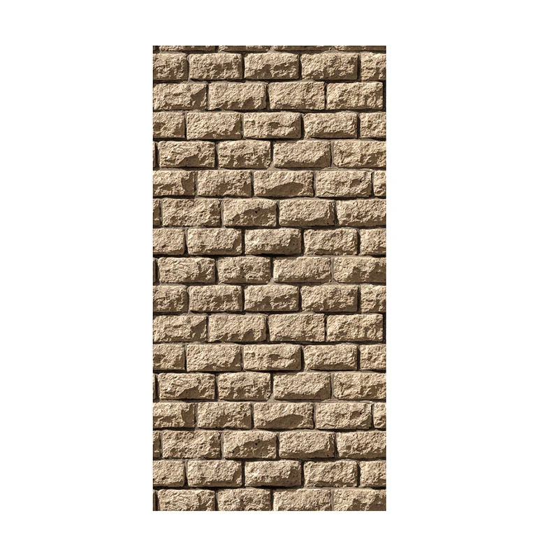 Naturfarbene Steinmuster-Tapete, 33' x 20,5" wasserbeständige Vinyl-Wandverkleidung Clearhalo