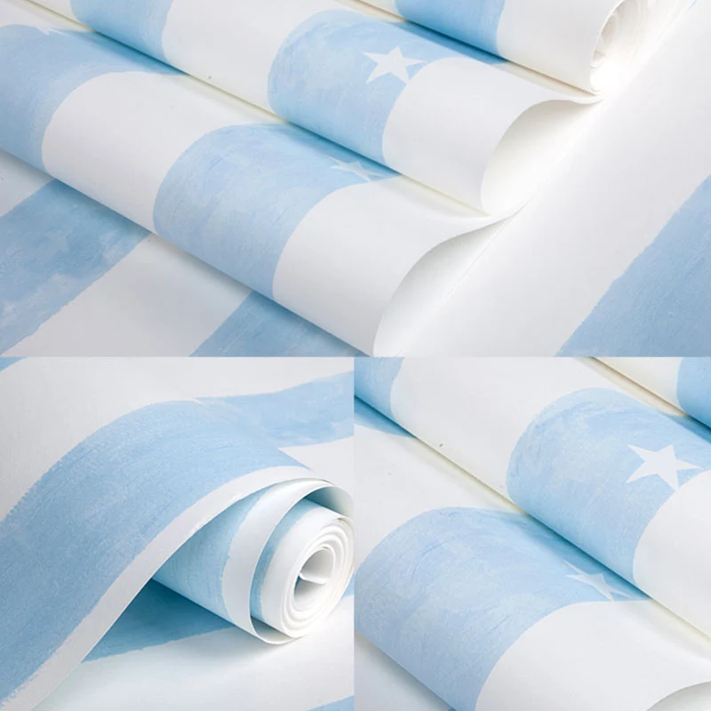 Nicht beklebte Tapetenrolle, nicht beklebte Streifen-Wandverkleidung für die Dekoration von Kinderzimmern Clearhalo