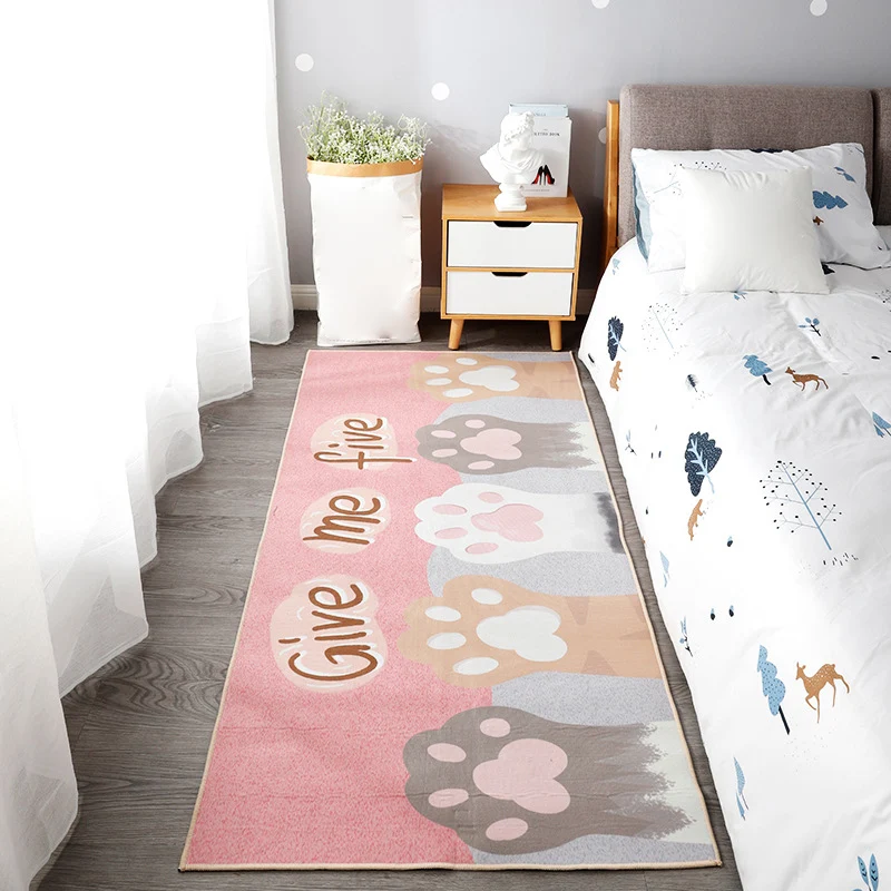 Niedlicher Teppich für Kinderzimmer, mehrfarbig, mit Tiermotiv, Polypropylen, rutschfeste Unterseite, pflegeleichter Teppi...