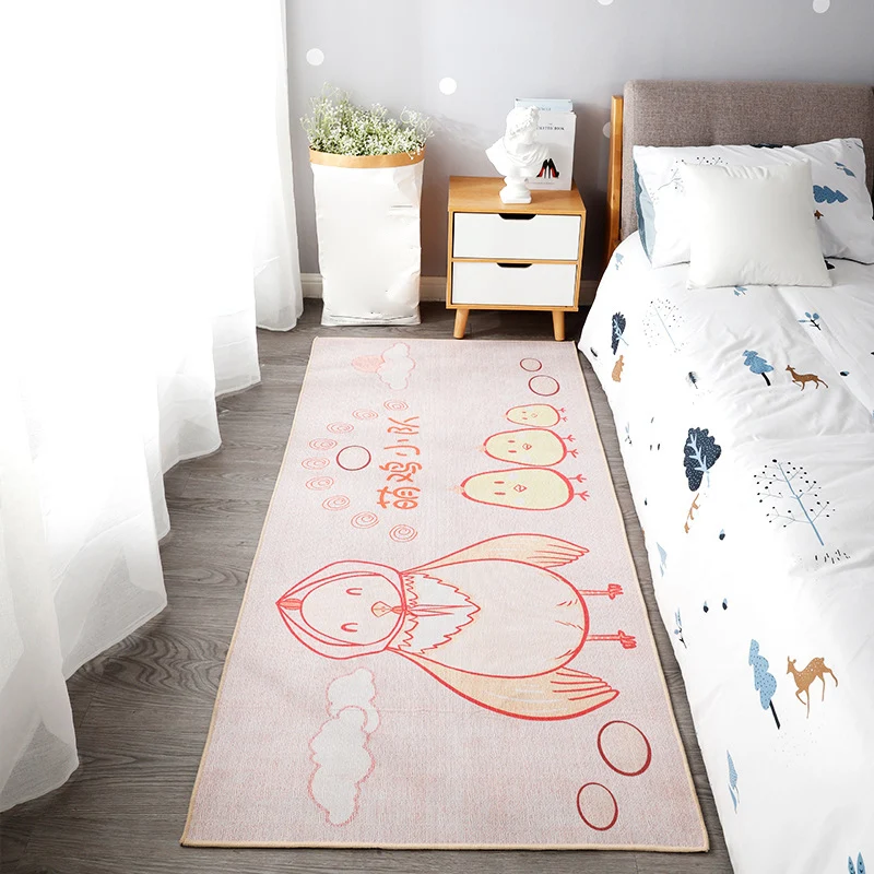 Niedlicher Teppich für Kinderzimmer, mehrfarbig, mit Tiermotiv, Polypropylen, rutschfeste Unterseite, pflegeleichter Teppi...