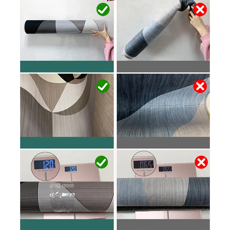 Nordischer abstrakter bedruckter Teppich, mehrfarbiger Polyster-Teppich, rutschfeste Rückseite, schmutzabweisender Innente...