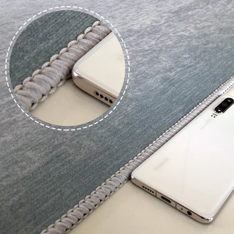 Nordischer, geometrisch bedruckter Teppich, schwarzer Baumwollmischung, rutschfester, haustierfreundlicher, pflegeleichter...