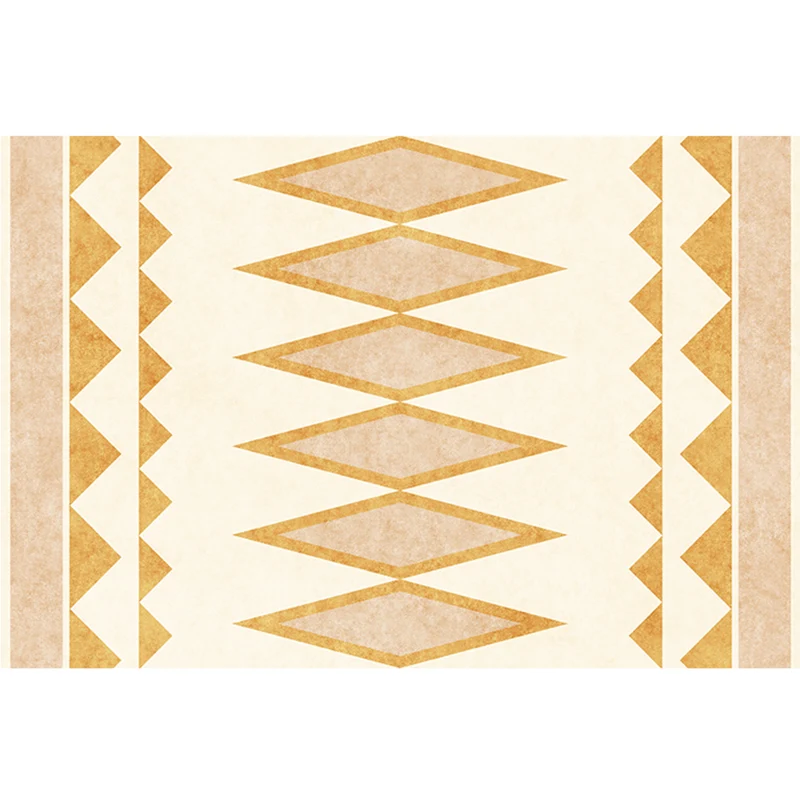 Olden-Teppich mit geometrischem Muster, mehrfarbiger Polyster-Innenteppich, rutschfeste Rückseite, maschinenwaschbarer Flä...