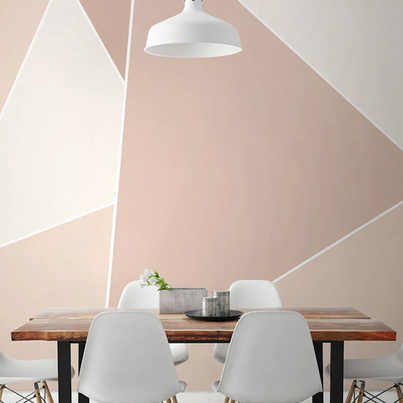 Pastellfarbene Geometrie-Wandtapete für Café und Wohnzimmer, Vliesstoff Clearhalo