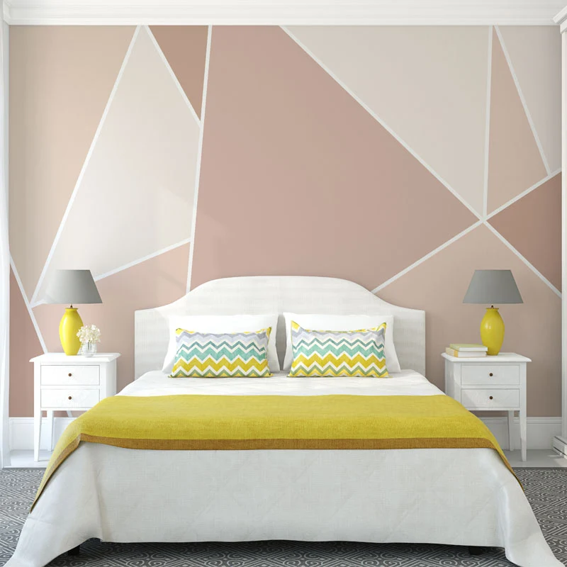 Pastellfarbene Geometrie-Wandtapete für Café und Wohnzimmer, Vliesstoff Clearhalo
