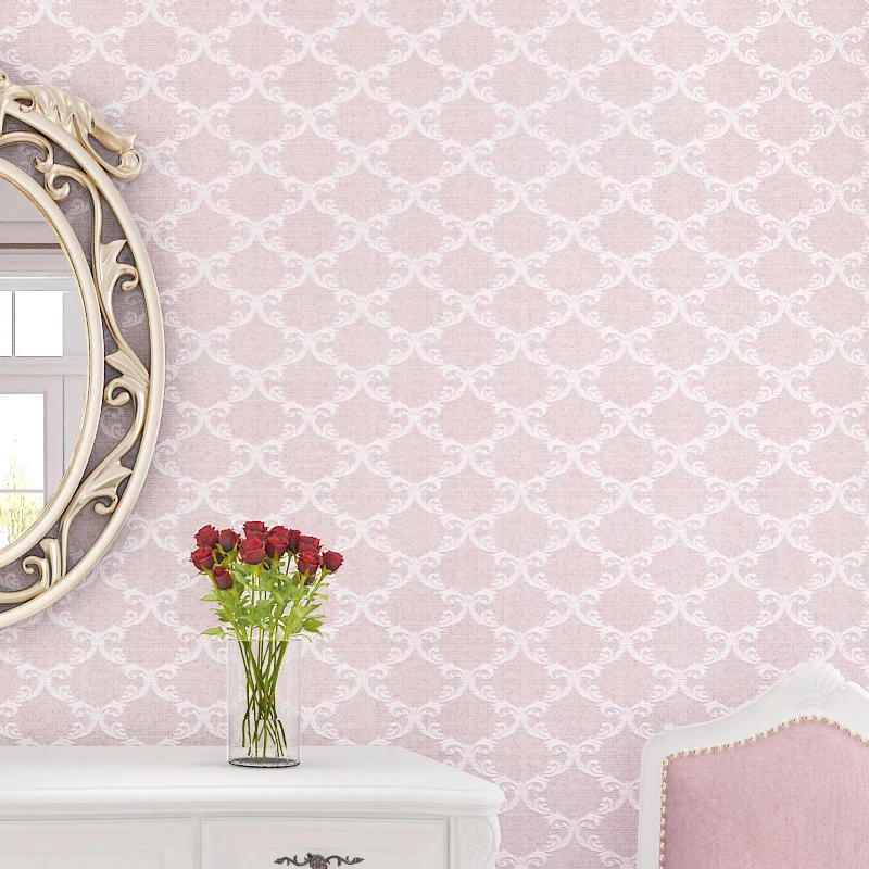 Pastellfarbene Gitter-Tapetenrolle, Blume, antik, wasserfest, Wanddekoration für das Esszimmer Clearhalo