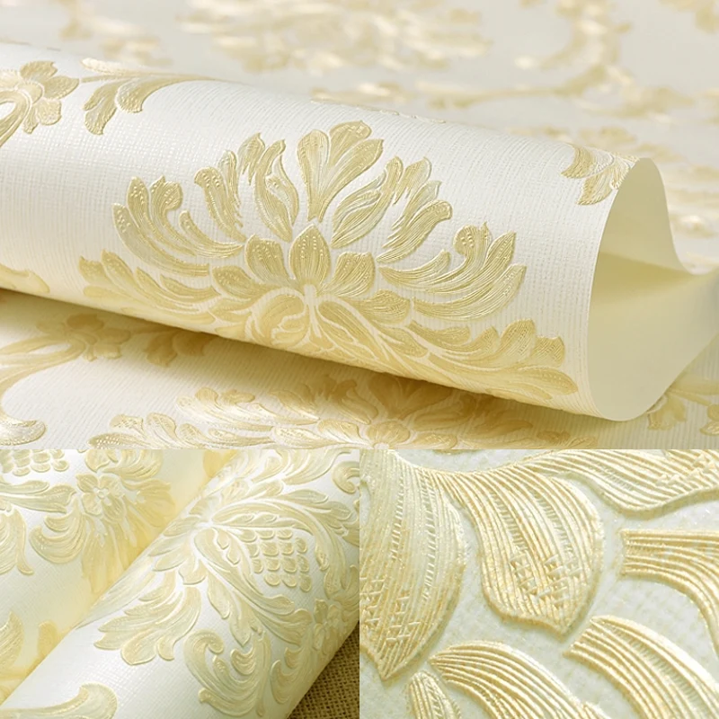 Pastellfarbene Vintage-Tapete, 33 Fuß L x 20,5 Zoll B, Jacquard-Wanddekoration für Wohnzimmer Clearhalo