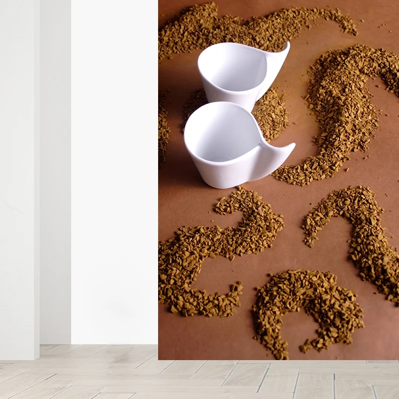 Pastellfarbener Kaffeebohnen-Wandaufkleber zur Dekoration moderner Wohnzimmer-Wanddekoration Clearhalo