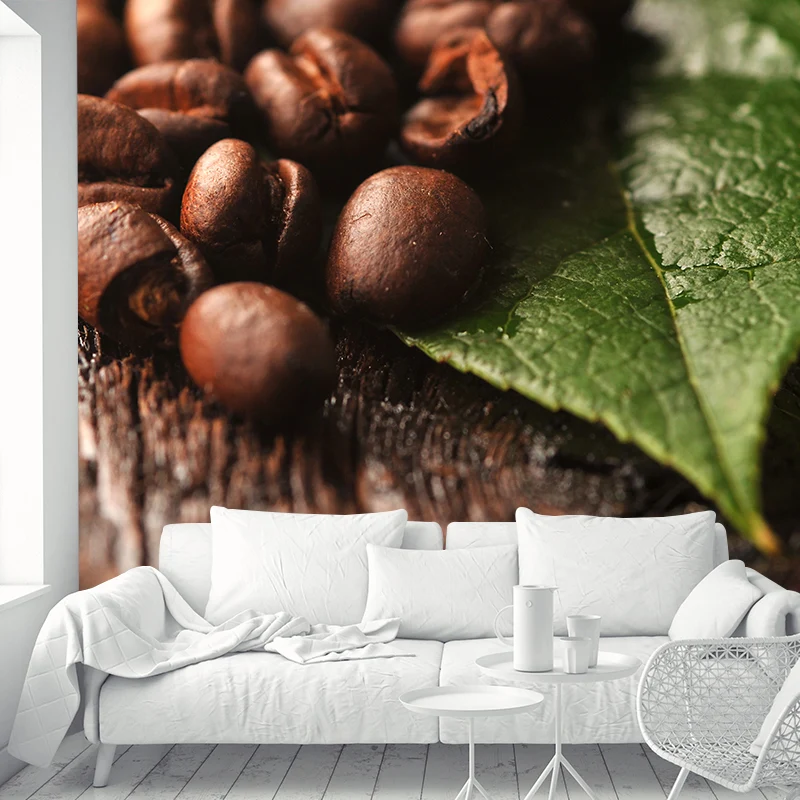 Pastellfarbener Kaffeebohnen-Wandaufkleber zur Dekoration moderner Wohnzimmer-Wanddekoration Clearhalo